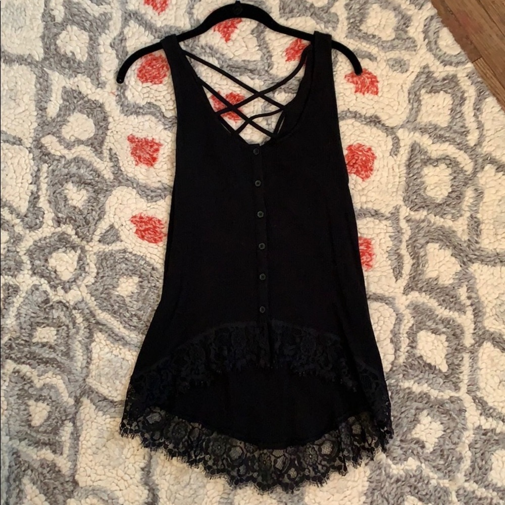 Black lace top!